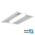 LED Retrofit Center Basket Troffer, 40W/35W/30W, 2x2, 5500 Lumens