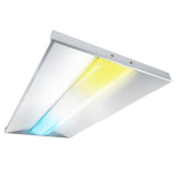 LED center basket troffers have a slim and sleek profile design with a 50,000 hour lifespan.