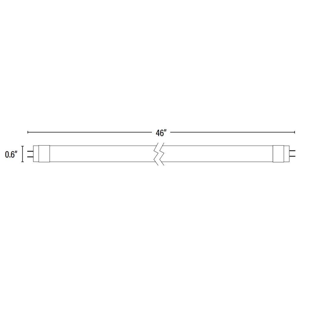 T5 LED Tube, 4ft, Frosted, Plug & Play, Type A, 25W, 3500 Lumens
