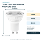PRE-101UGC3661RM dimensions and selectable 3000K 4000K 5000K color temperatures