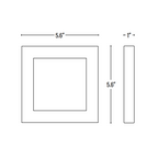 Square Ceiling Light, Spark, Surface Mount, 1200 Lumens