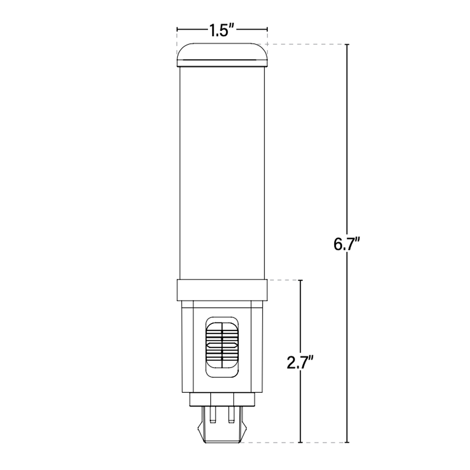 PL LED Lamp, 8W/10W/12W/14W, Selectable CCT & Wattage, 1680 Lumens