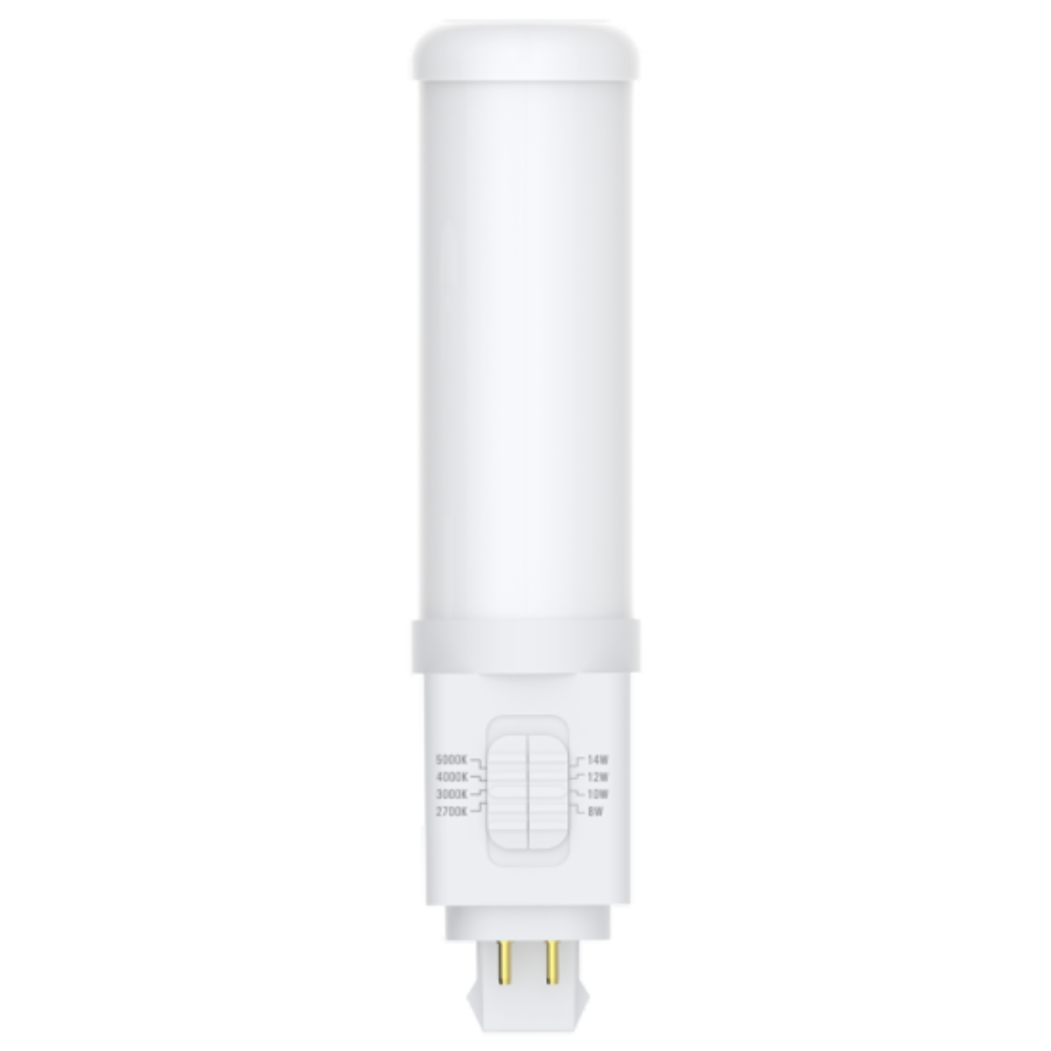 White LED light bulb on a white background