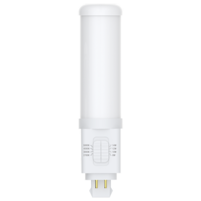 White LED light bulb on a white background