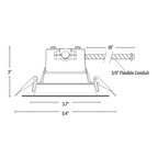 Commercial Recessed LED Lighting, 4 Inch, 13W/10W/7W, Selectable Wattage & CCT, 1000 Lumens