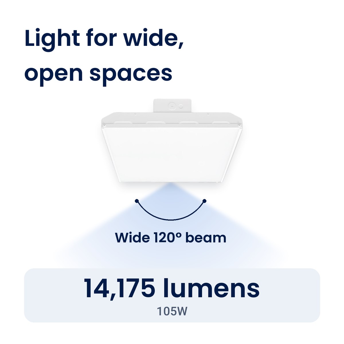 2ft LED Linear High Bay, 105W, Selectable CCT, 14100 Lumens