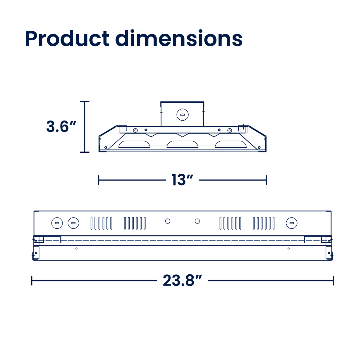 2ft LED Linear High Bay, 105W, Selectable CCT, 14100 Lumens