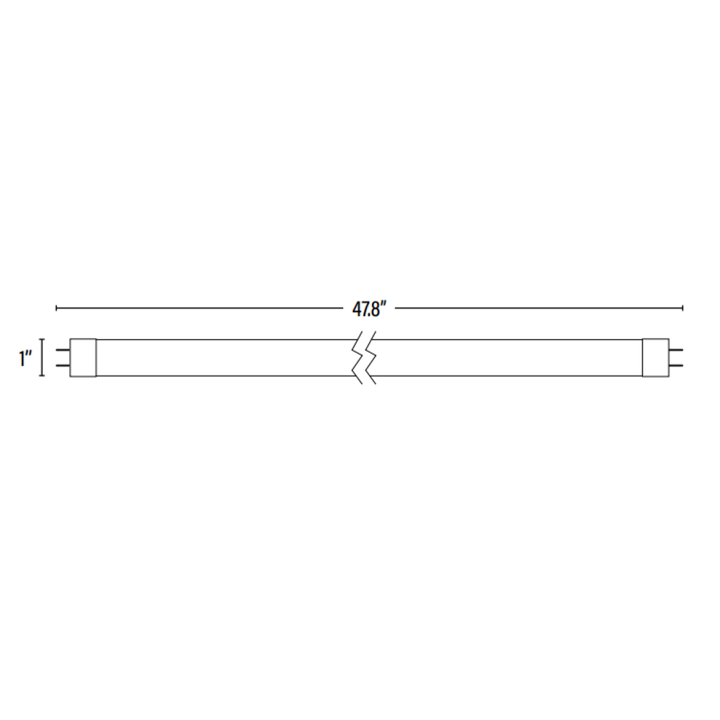 T8 LED Tube, 4ft, Frosted, Plug & Play, Type A, 12W, 1800 Lumens