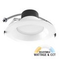 Commercial Recessed LED Lighting, 6 Inch, 22W/15W/10W, Selectable Wattage & CCT, 1800 Lumens
