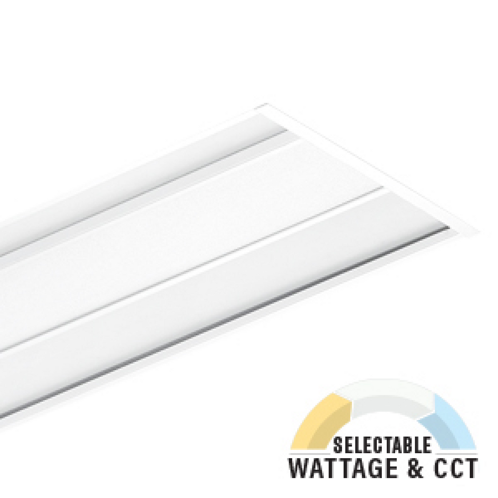 LED Troffer, 40W/27W, 1x4, Selectable Wattage & CCT, 5000 Lumens