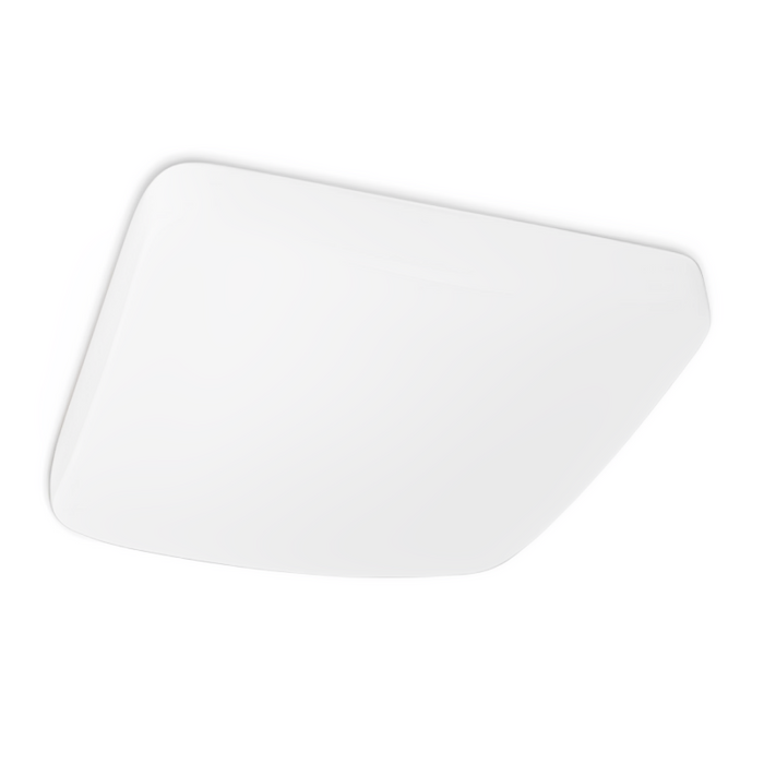 Square LED Puff Ceiling Light, Pulse, White, Surface Mount, 120V, 1700 Lumens