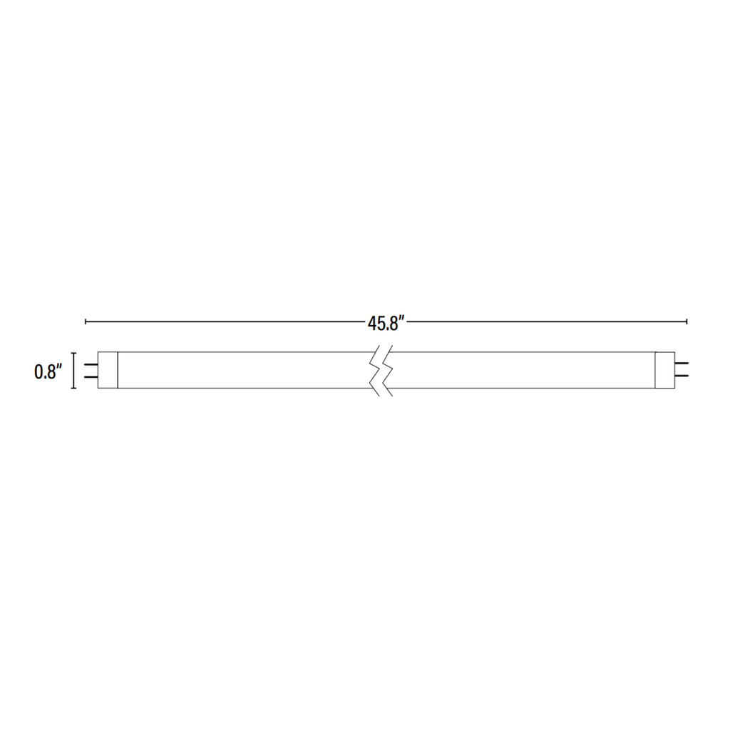 T5 LED Tube, 4ft, Frosted, Bypass, Type B, 13W, Single Ended, 1800 Lumens