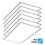 LED 2x4 Ceiling Panel Light, 50W/40W/30W, 120-347V, Selectable Wattage & CCT, 6600 Lumens