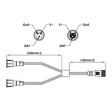 Y Splitter Cable for Permanent LED Outdoor Lights