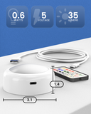 Rechargeable RGB LED Puck Lights with Remote, 35 Lumens