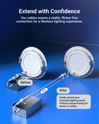 Enjoy flawless lighting with Sunco's Non-Selectable Linking Cables—stable, reliable, and flicker-free.