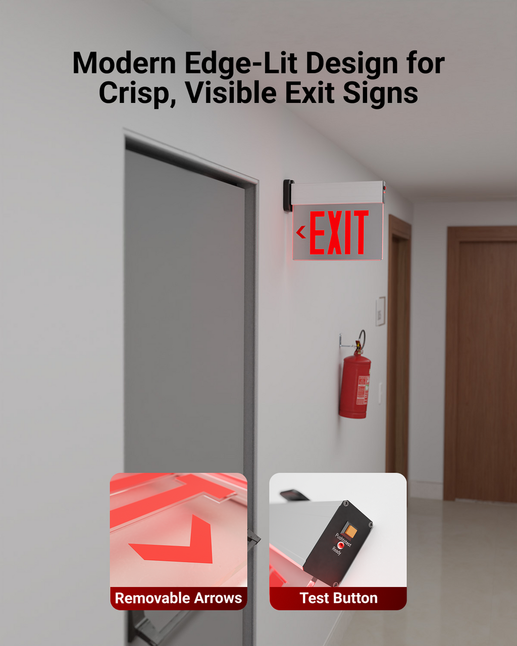 Our emergency exit sign is designed for safety needs at offices, schools, retail spaces, and everything in between.
