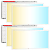 LED Ceiling Panel Light with Emergency Battery, 50W/40W/30W, 2x4, Selectable CCT & Wattage, 6400 Lumens