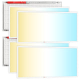 LED Ceiling Panel Light with Emergency Battery, 50W/40W/30W, 2x4, Selectable CCT & Wattage, 6400 Lumens