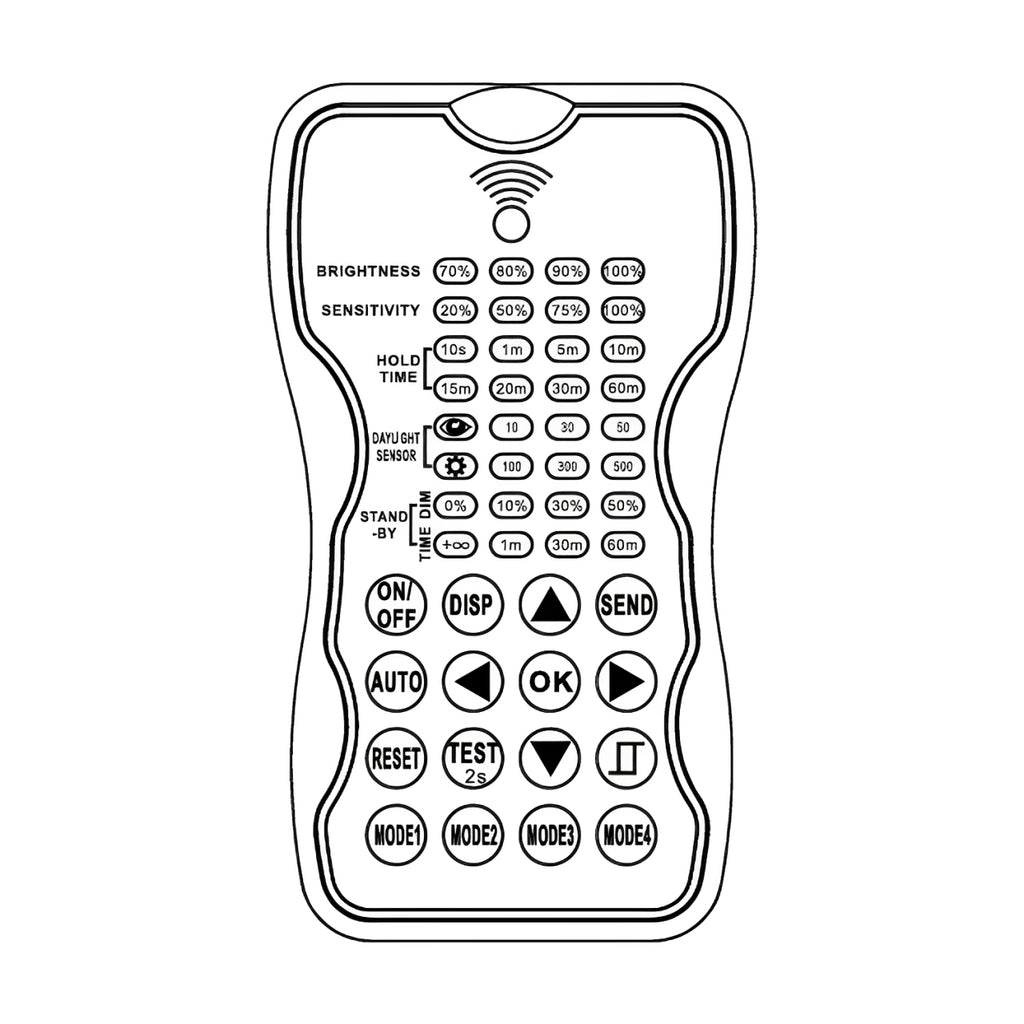 Remote Control for Bi-Level Microwave Motion Sensors
