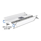 LED Rotatable Linear High Bay, 4ft, 300W/255W/225W/200W/165W, Selectable Wattage & CCT, 50400 Lumens