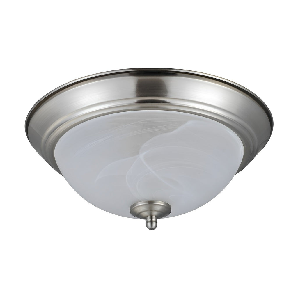 17W LED Ceiling Light Fixture - 1300 Lumens - 3000K Warm White CCT - Satin Nickel Finish - 11 inch Light Fixture Ceiling for Bedroom, Kitchen, Bathroom, Office, Garage