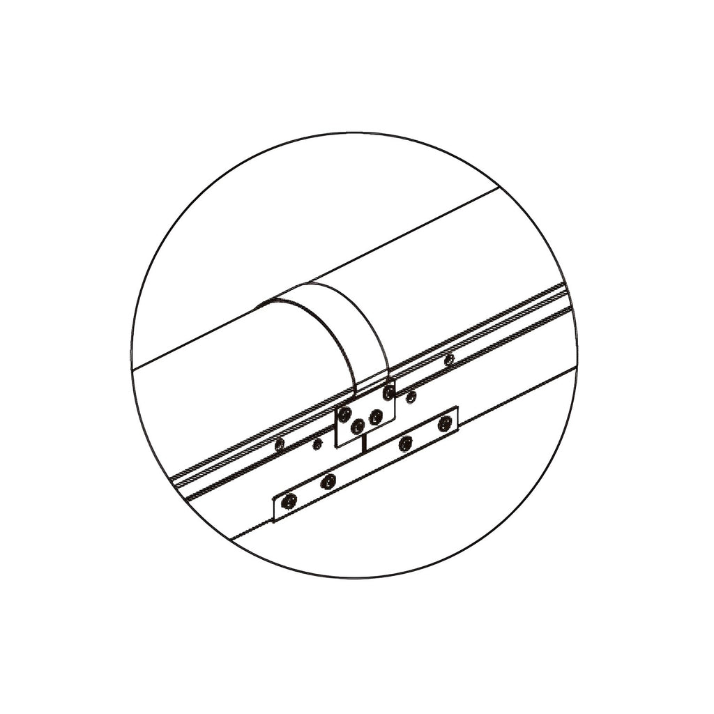 Row Connector & Occlusion Block for LED Strip Light Fixtures