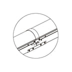 Row Connector & Occlusion Block for LED Strip Light Fixtures