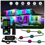 Permanent LED RGBW Outdoor Light, 100ft, Linkable, Bluetooth & Wi-Fi Compatible, 3100 Lumens