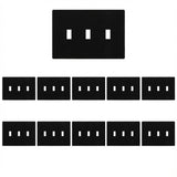 Enerlites Screwless Toggle 3-Gang Wall Plate