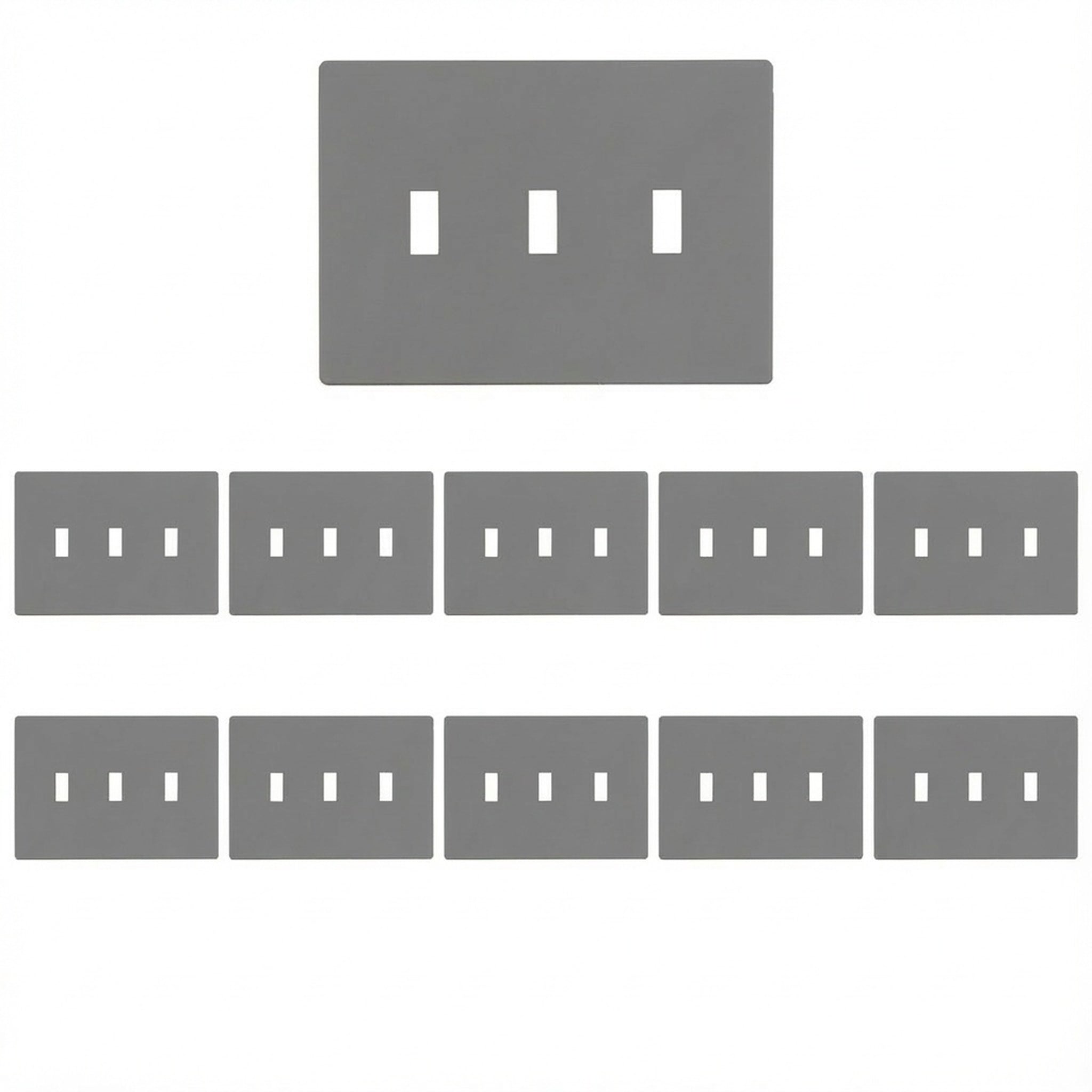 Enerlites Screwless Toggle 3-Gang Wall Plate