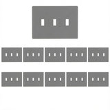 Enerlites Screwless Toggle 3-Gang Wall Plate