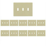 Enerlites Screwless Toggle 3-Gang Wall Plate
