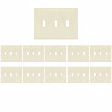Enerlites Screwless Toggle 3-Gang Wall Plate