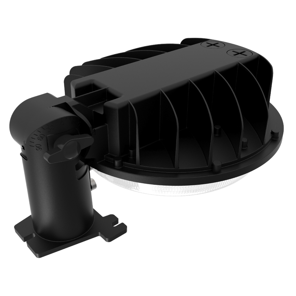 Black LED Barn Light, 100W/80W/60W, Dusk to Dawn Photocell, Selectable Wattage & CCT, 12000 Lumens