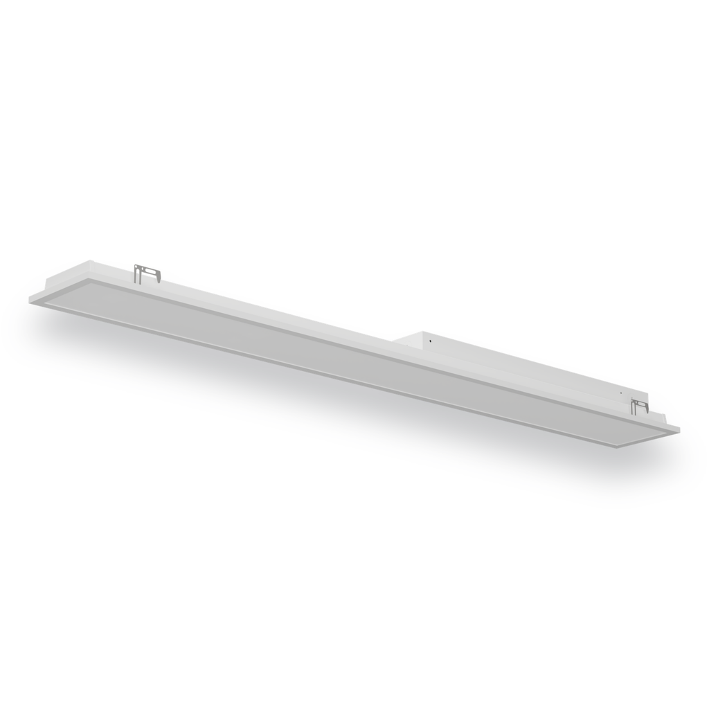 4ft slim recessed light, SKL BPL14 TCP40W CCT B stp opposite — supplier CAD rendering