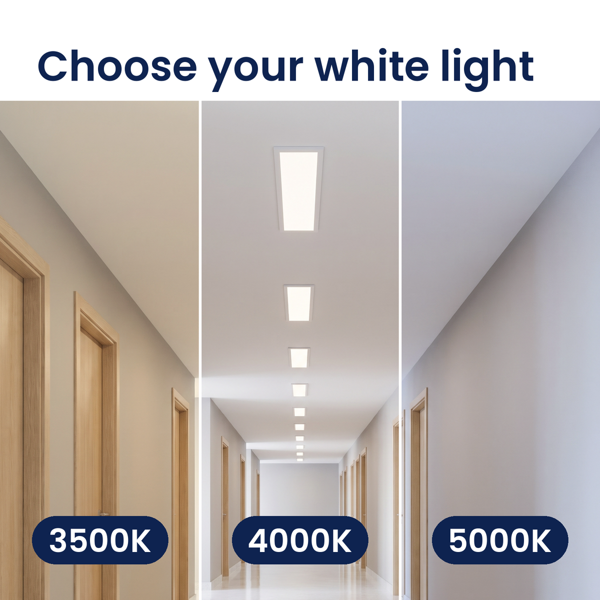2ft slim recessed light, cct card — illustrative application scene
