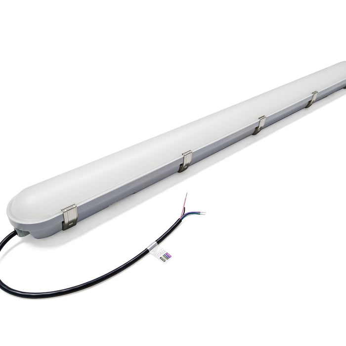 4ft LED Vapor Tight Fixture, 50W/40W/35W/30W/25W, Selectable Wattage & CCT, 6750 Lumens