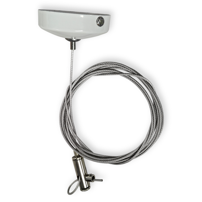White Halo track suspension cable assembly; complete kit contains two pieces
