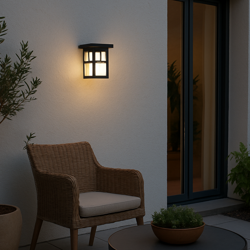 Black Finish & Glass LED Wall Sconce, 3-4311D Series