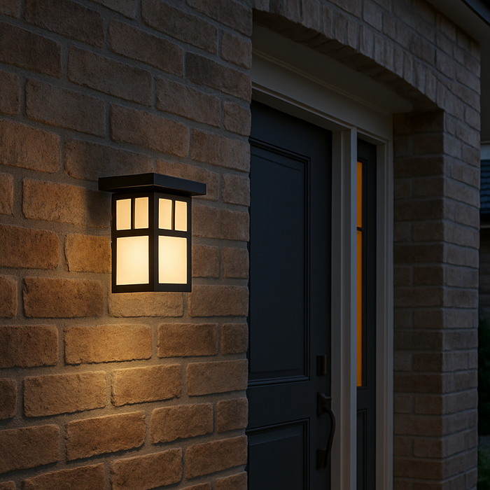 Black Finish & Glass LED Wall Sconce, 3-4311D Series