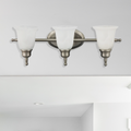 LED Satin Nickel Vanity Light, 24" Wide, 3-Light, 4475 Series