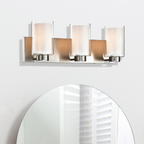 LED Satin Nickel Vanity Light, 22" Wide, 3-Light, 6610D Series