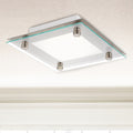 13 Inch Square LED Satin Nickel Ceiling Light, Surface Mount, 1700 Lumens