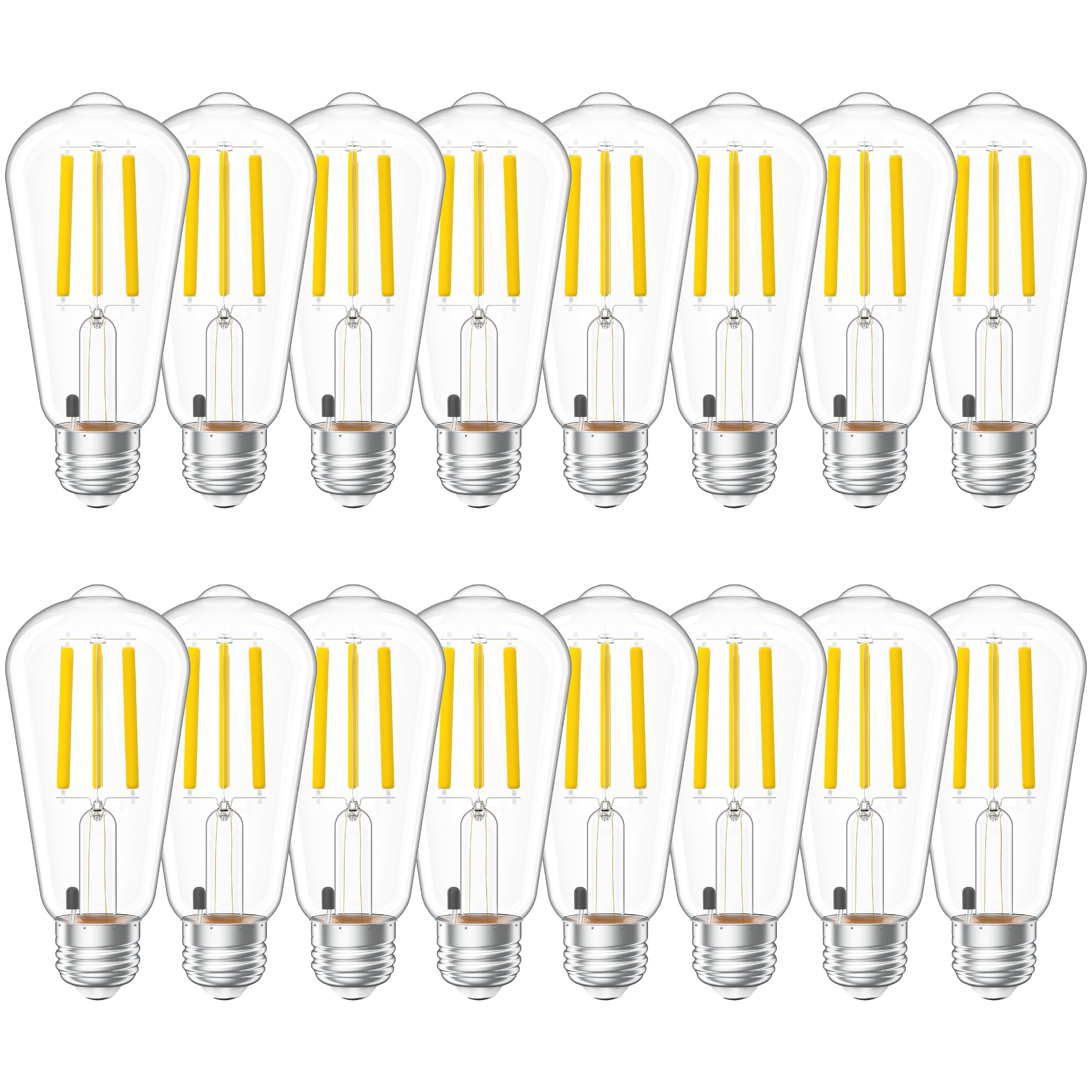 ST58 LED Bulb, Filament, Dusk To Dawn, 850 Lumens