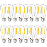 ST58 LED Bulb, Filament, Dusk To Dawn, 850 Lumens