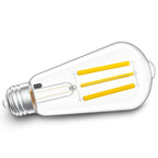 Ultra-thin LED chips embedded along glass tubes create an all-around beautiful glow.