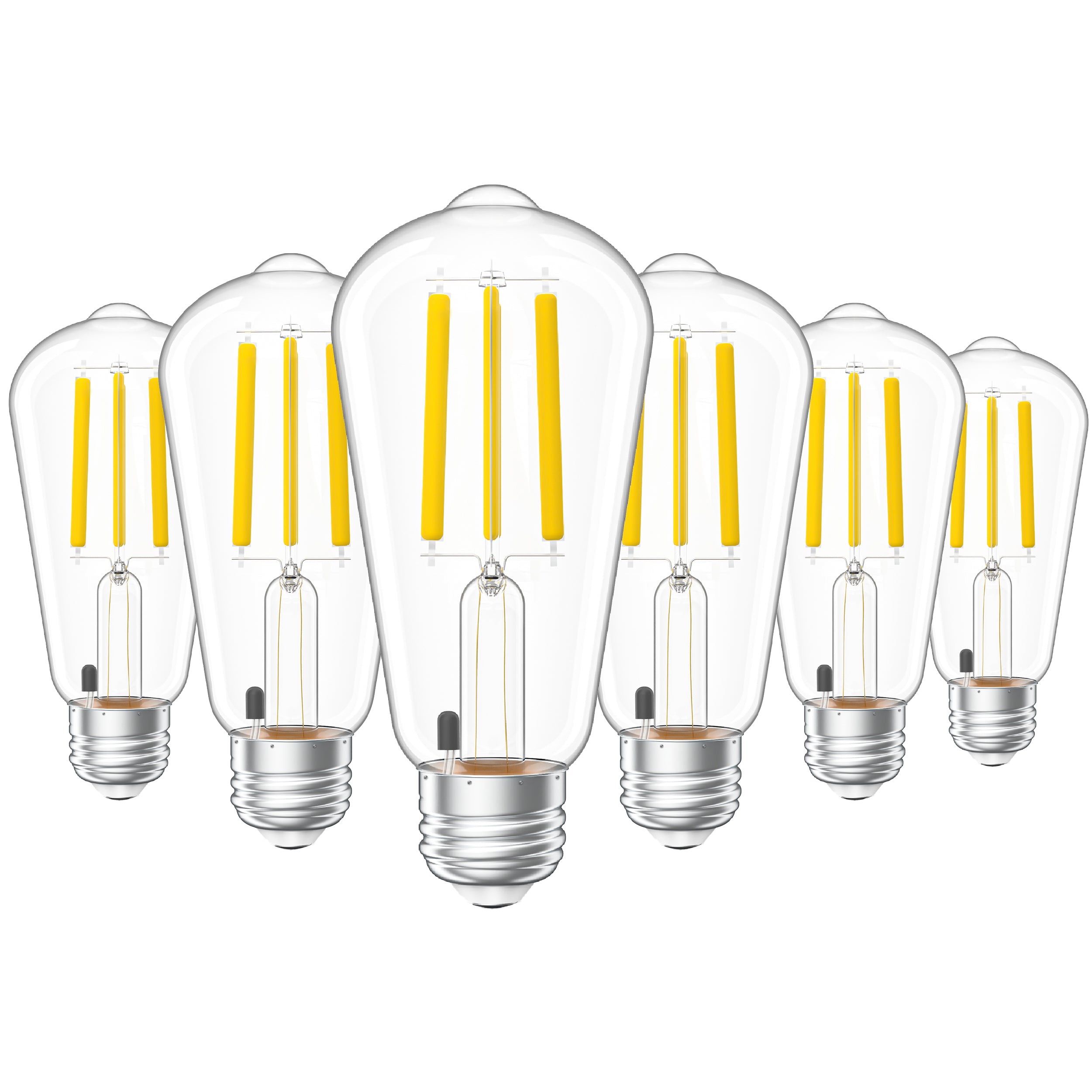 ST58 LED Bulb, Filament, Dusk To Dawn, 850 Lumens