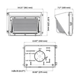 LED Semi Cutoff Wall Pack, 90W, Dimmable, 10000 Lumens