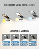 LED Area Light, Parking Lot, 300W/240W/180W/120W, Type III, Selectable Wattage & CCT, 43000 Lumens